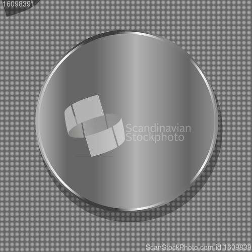 Image of vector blank circle metal plate