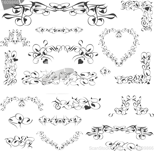 Image of flower vintage royal design element isolated on white. Vector