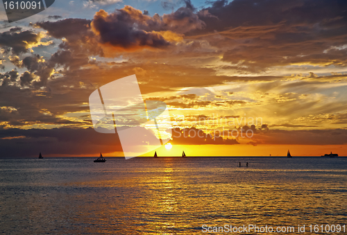 Image of A sunset on Hawaii