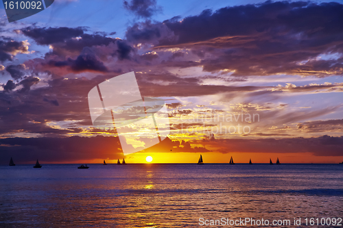 Image of A sunset on Hawaii