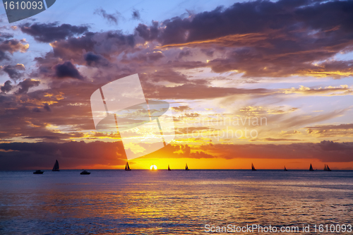 Image of A sunset on Hawaii