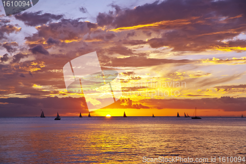 Image of A sunset on Hawaii