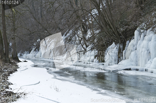 Image of ice over river