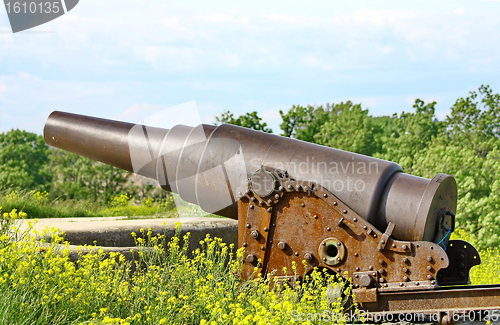 Image of Old Russian Cannon in Suomenlinna Sveaborg Helsinki Finland