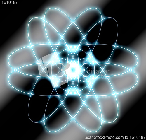 Image of abstract atom graphic