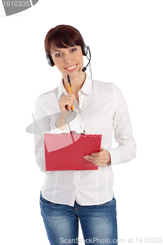 Image of Female Customer Service Representative Smiling