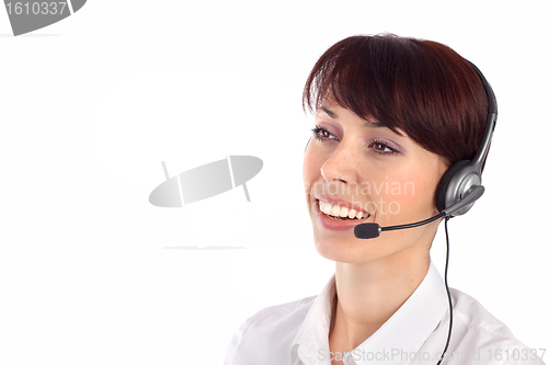 Image of Female customer service representative smiling 