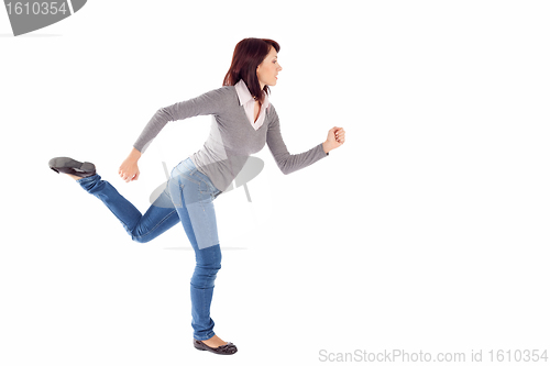 Image of Woman in Running Pose