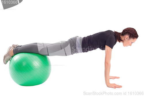 Image of Pushup Exercise with Gym Ball