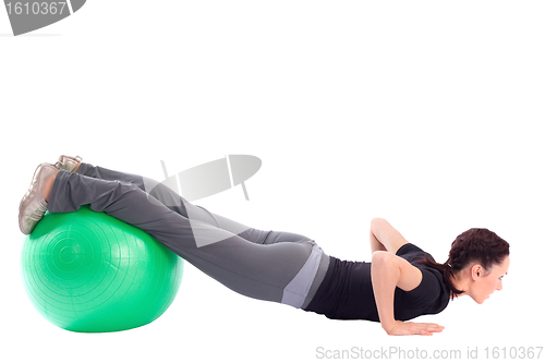 Image of Pushup Exercise with Gym Ball