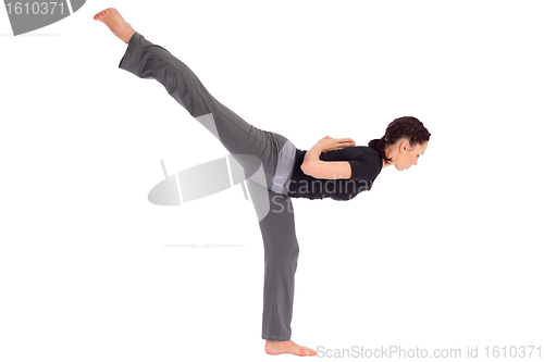 Image of Woman Doing Yoga Exercise