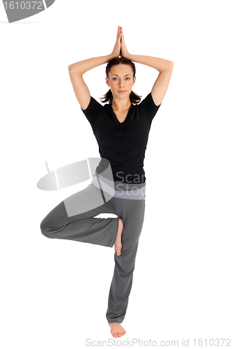 Image of Woman Doing Yoga Exercise