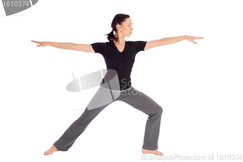 Image of Fit Woman Practicing Yoga Exercice