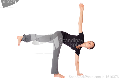 Image of Fit Woman Practicing Yoga Exercice