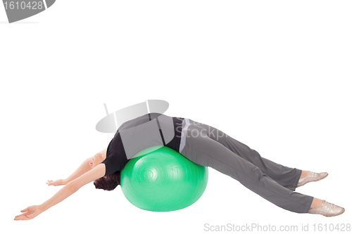 Image of Woman doing Abdominal Stretch Exercise