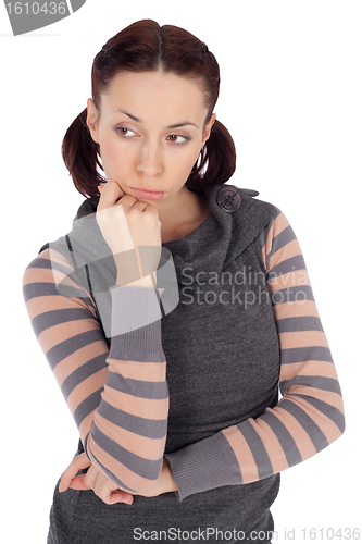 Image of Sad Thoughtful Woman