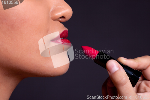 Image of Cherry Red Lipstick Beauty