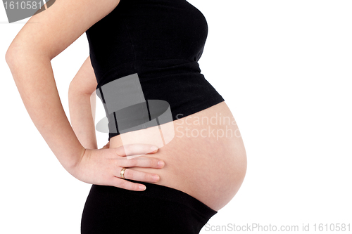 Image of Pregnant Woman with Hands on Hips