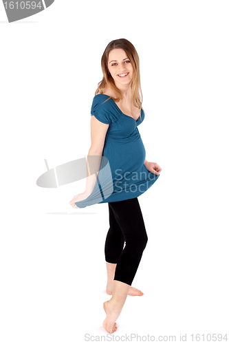 Image of Happy Pregnant Woman Fashion