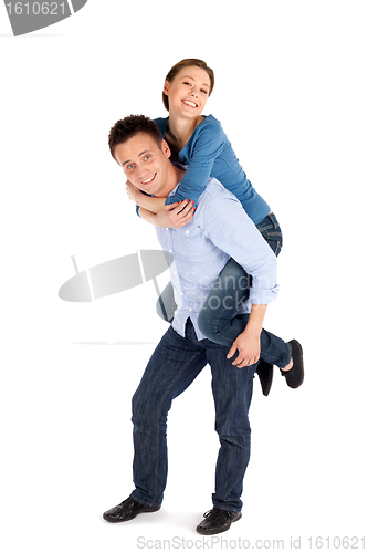 Image of Happy Young Couple Having Fun