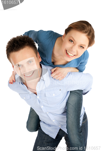 Image of Happy Young Couple Fun