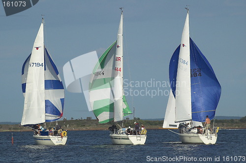 Image of Three sailboats