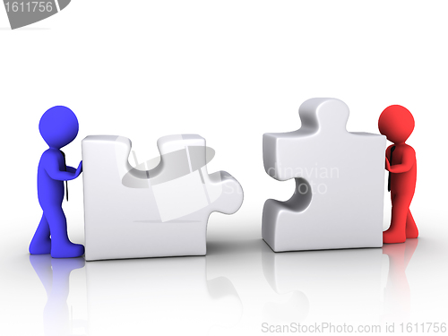 Image of Different businessmen unite