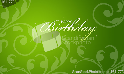 Image of Green Happy Birthday Card