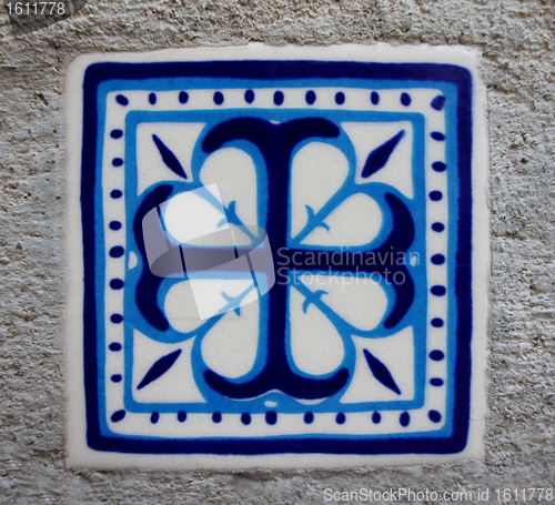 Image of Ceramic Tile - Flowers Motifs