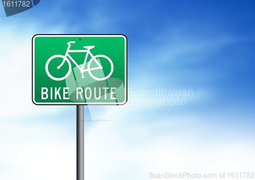 Image of Bike Route Road Sign