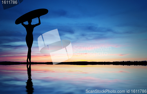 Image of Surfer Silhouette