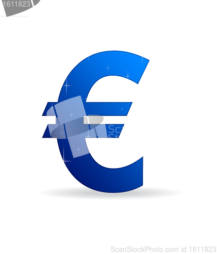 Image of Blue Euro Sign