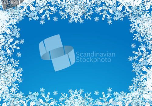 Image of Blue Christmas Card Background
