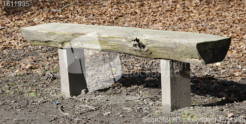 Image of old park bench