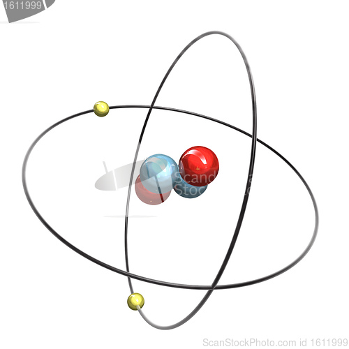 Image of 3d Helium Atom 