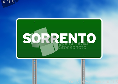 Image of Green Road Sign - Sorrento, Italy