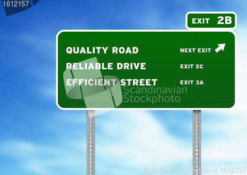 Image of Quality, Reliable, Efficient Highway Sign