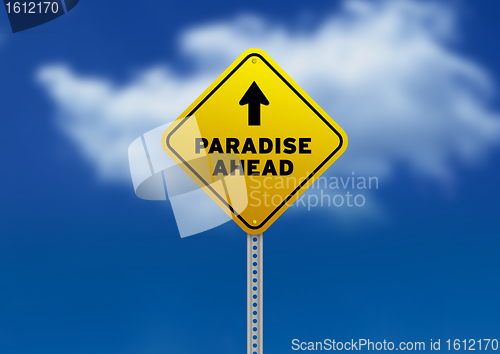 Image of Paradise Ahead Road Sign