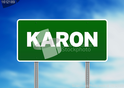 Image of Green Road Sign - Karon, Thailand