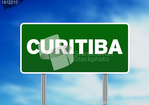 Image of Green Road Sign - Curitiba