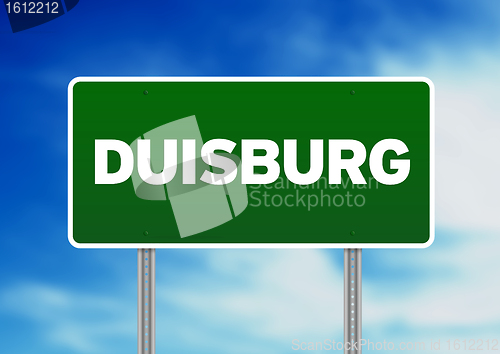 Image of Green Road Sign - Duisburg