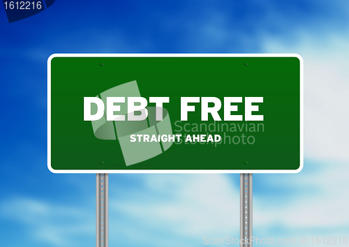 Image of Debt Free Highway Sign