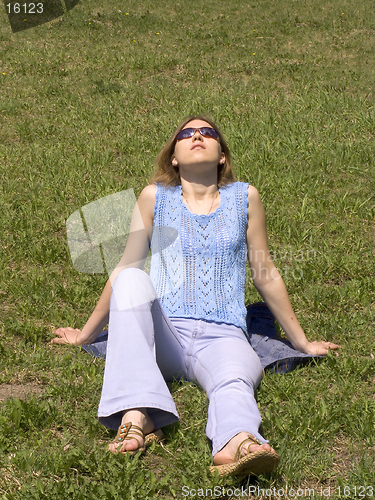 Image of Girl on the lawn