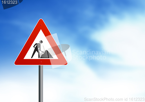 Image of Road Sign - Road Construction Ahead