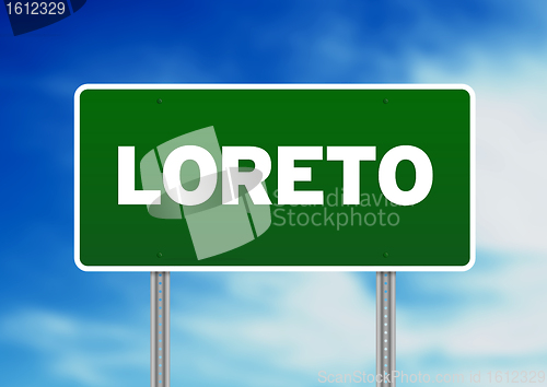 Image of Green Road Sign - Loreto