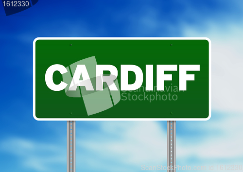 Image of Green Road Sign -  Cardiff, England