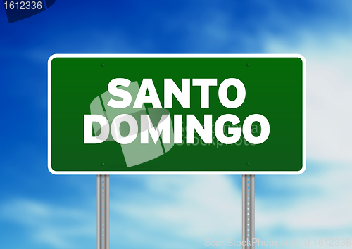 Image of Green Road Sign - Santo Domingo, Dominican Republic
