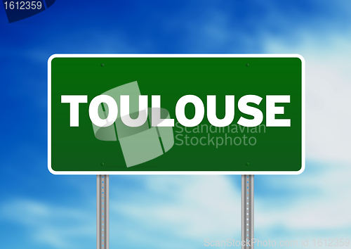 Image of Green Road Sign -  Toulouse, France