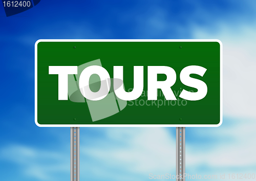 Image of Green Road Sign -  Tours, France