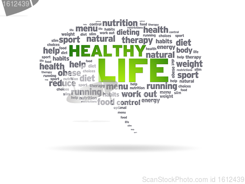 Image of Speech Bubble - Healthy Life